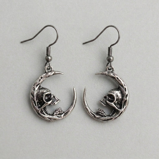 Lunar Skull Earrings