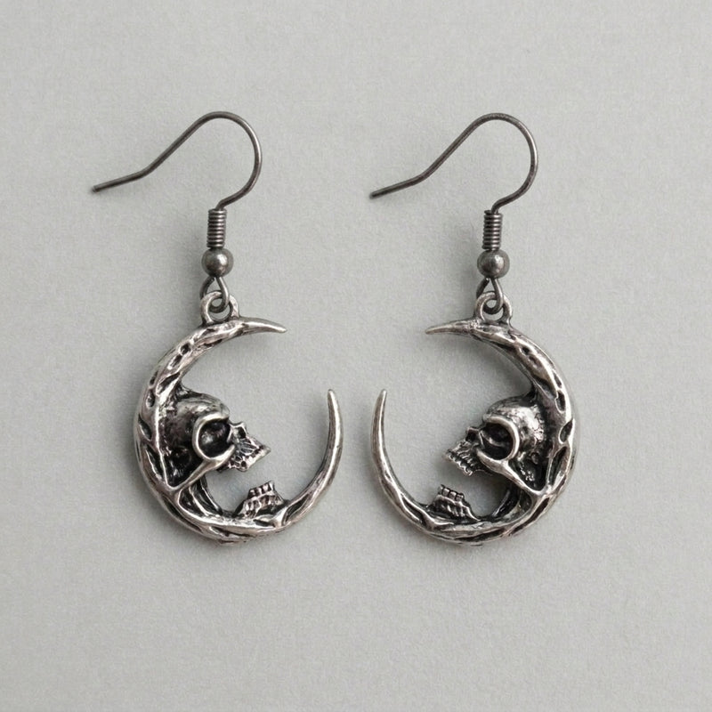 Lunar Skull Earrings