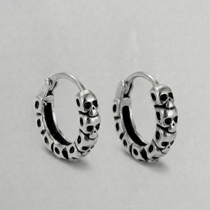 Skull Stack Hoops Earrings