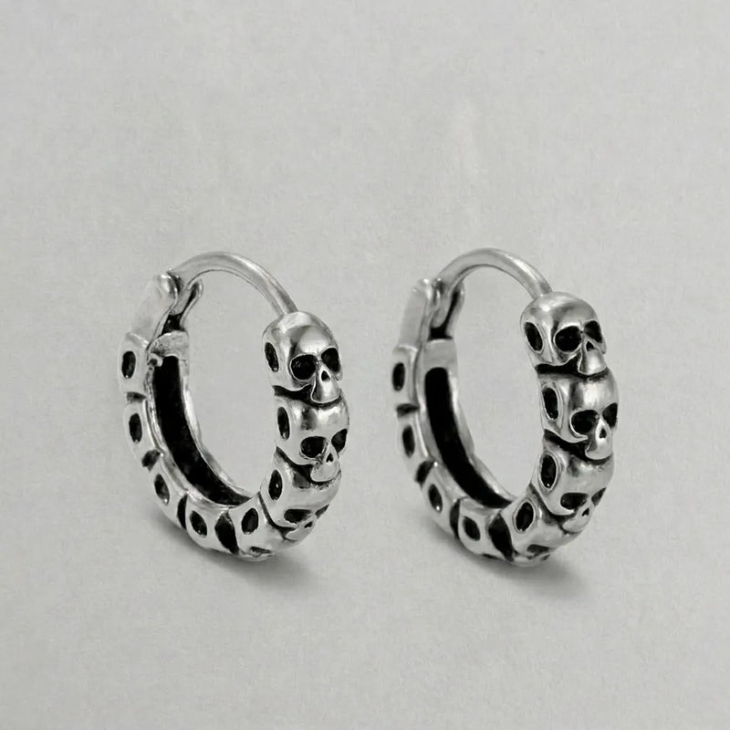 Skull Stack Hoops Earrings