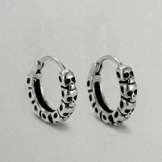Skull Stack Hoops Earrings