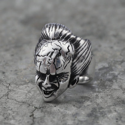 Gothic Clown Skull Ring