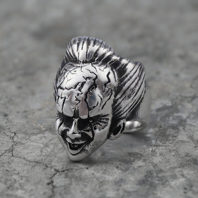 Gothic Clown Skull Ring