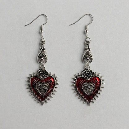 Sacred Heart Eye Earrings