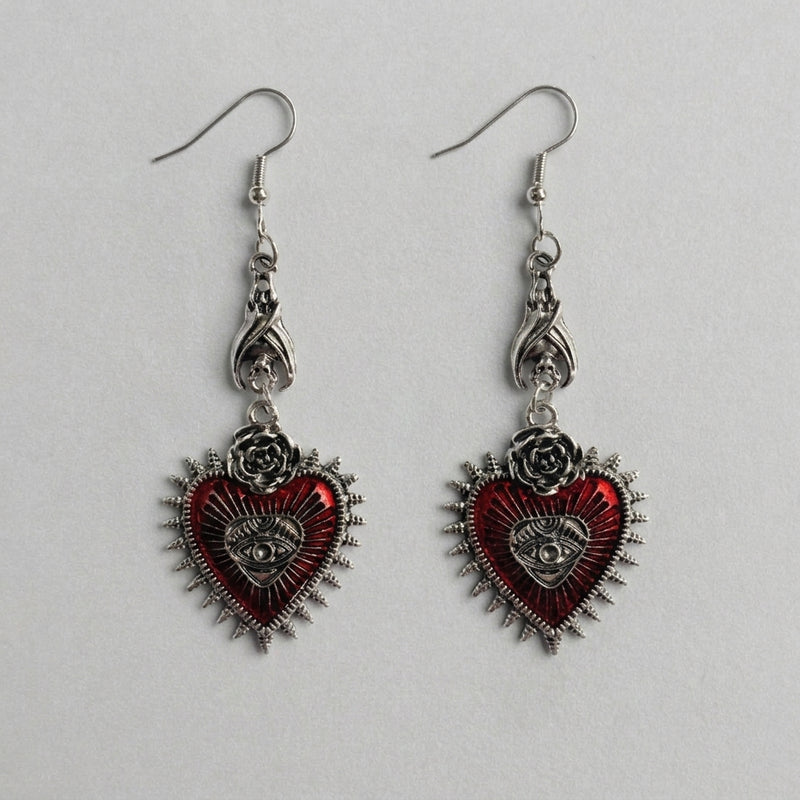 Sacred Heart Eye Earrings