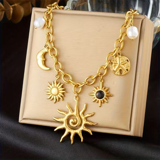 Golden Celestial Necklace