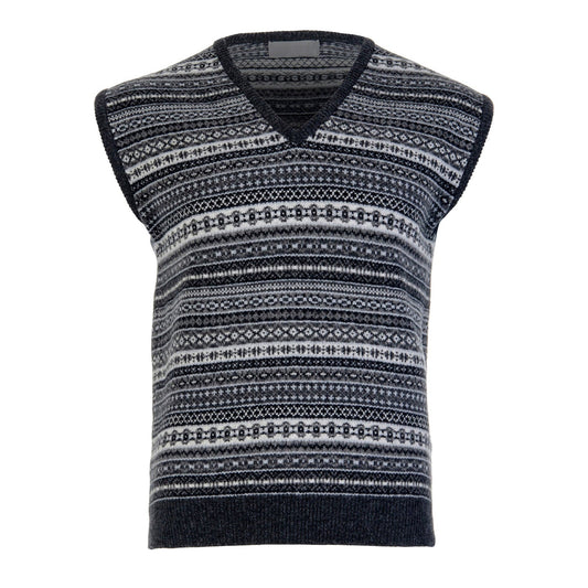 Vintage Icelandic Geometric Knit Vest Sweater elevenforest
