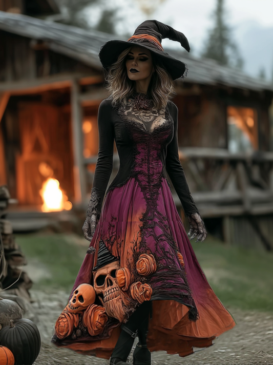 Comstylish Halloween Witch Theme Lady Cosplay Dress