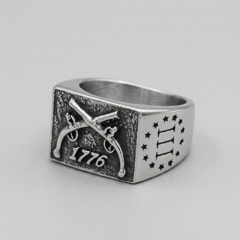 Flintlock Pistols Statement Signet Ring
