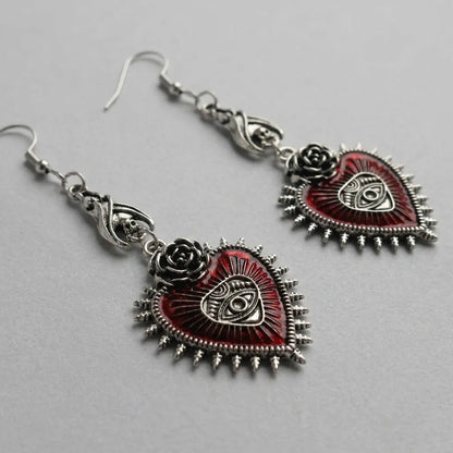 Sacred Heart Eye Earrings