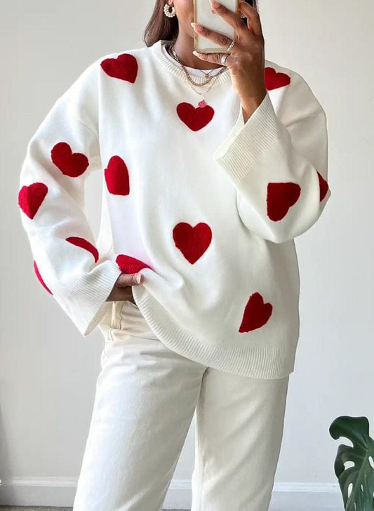 Liselotte® | Women's sweater with heart print