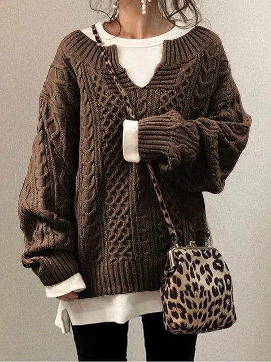 Jessica® | Women's sweater with a half-open neckline