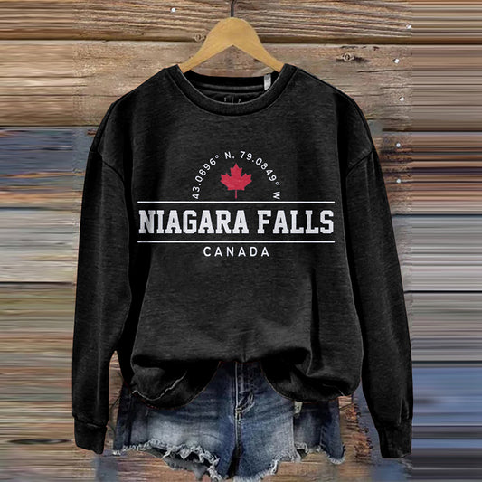 Comstylish Women's Niagara Falls Canada Print Casual Sweatshirt