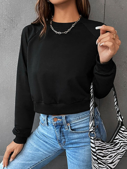 Lily® | Cozy Crew Neck Cropped Sweater