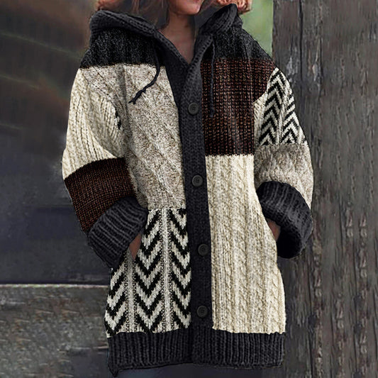 Vintage Fairman Island Patchwork Knit Jacquard Cardigan Sweater elevenforest