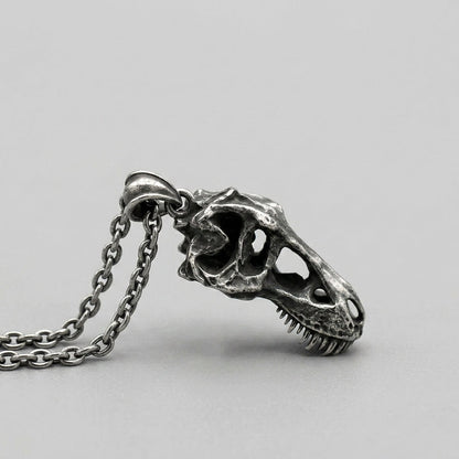 T-Rex Skull Pendant Necklace