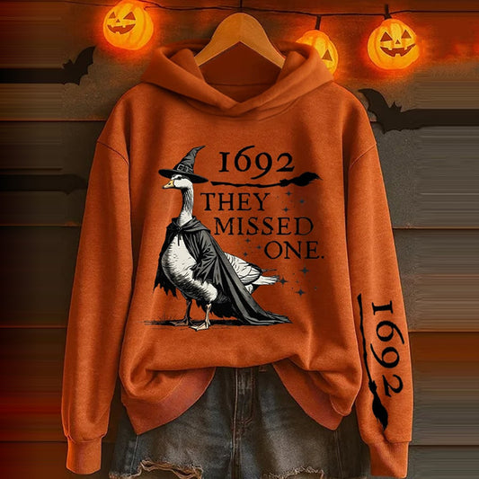 Comstylish Women's 1692 They Missed One Print Long Sleeve Hoodie
