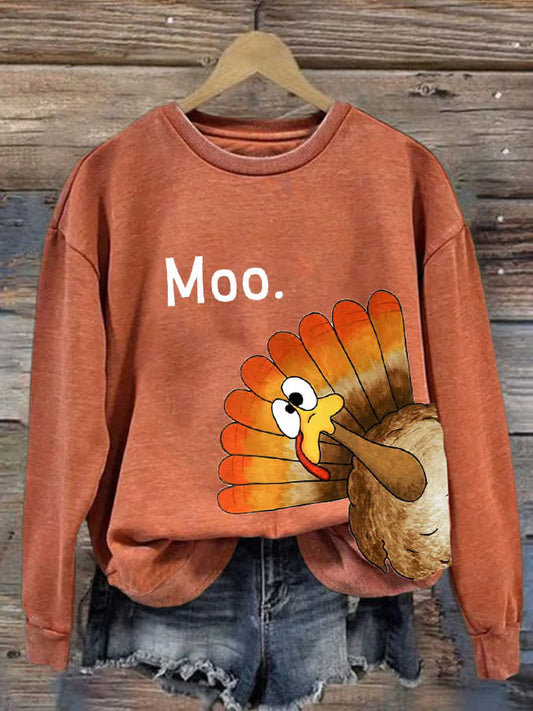 Comstylish Women's Thanksgiving Printed Sweatshirt
