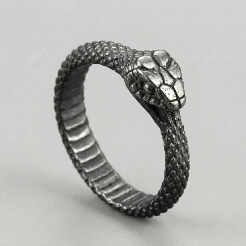 Ouroboros Coiled Serpent Ring