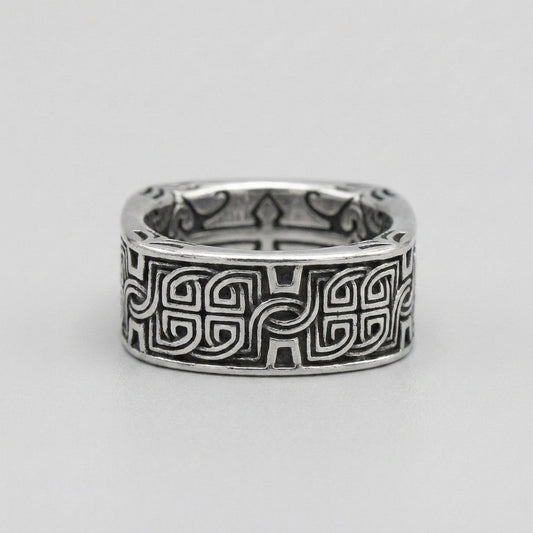 Celtic Knot Band Ring Celtic Labyrinth Band Ring