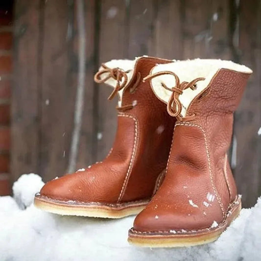 Edith® | Leather boots with wool lining