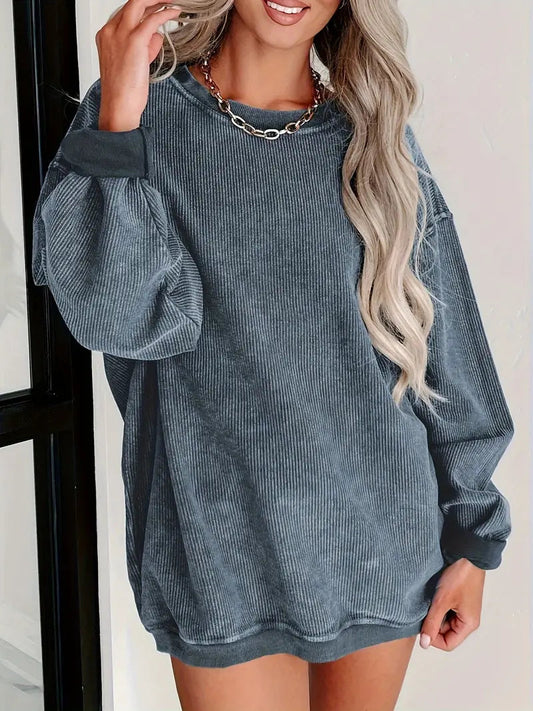 Anja® | Perfectly stylish women's winter sweater made of corduroy