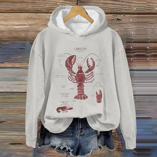 Comstylish Lobster Biology Print Women's Sweatshirt