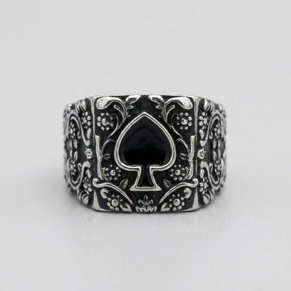 Ace of Spades Ring Ace of Spades Signet Ring