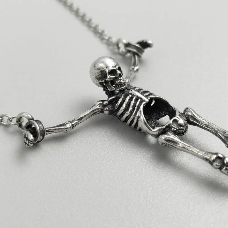 Bone Crucifix Gothic Skeleton Necklace
