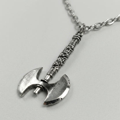 Viking Double Blade Axe Necklace