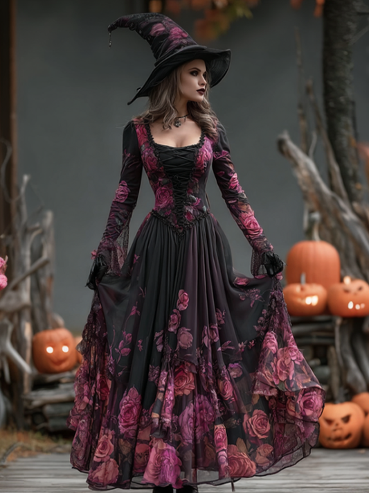 Comstylish Halloween Witch Theme Lady Cosplay Dress