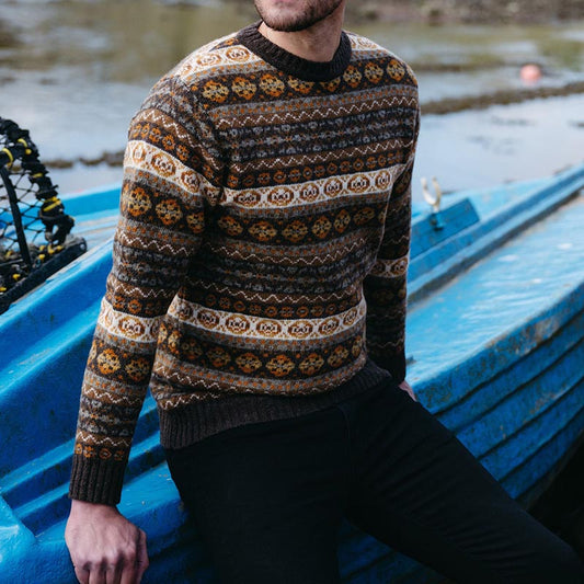 Retro Ethnic Geometric Knitted Warm Sweater elevenforest