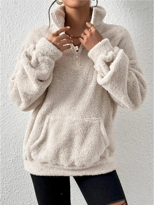 Oriana® | Comfortable soft zip sweater