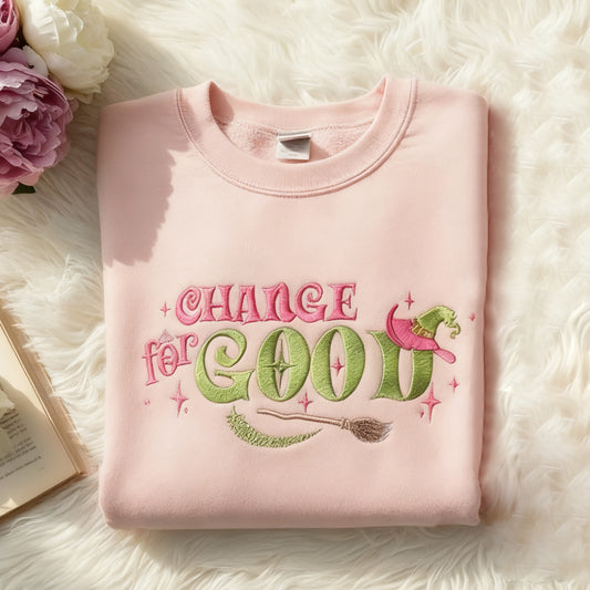 Comstylish Halloween 2025 Lovely Slogan Embroidery Art Sweatshirt