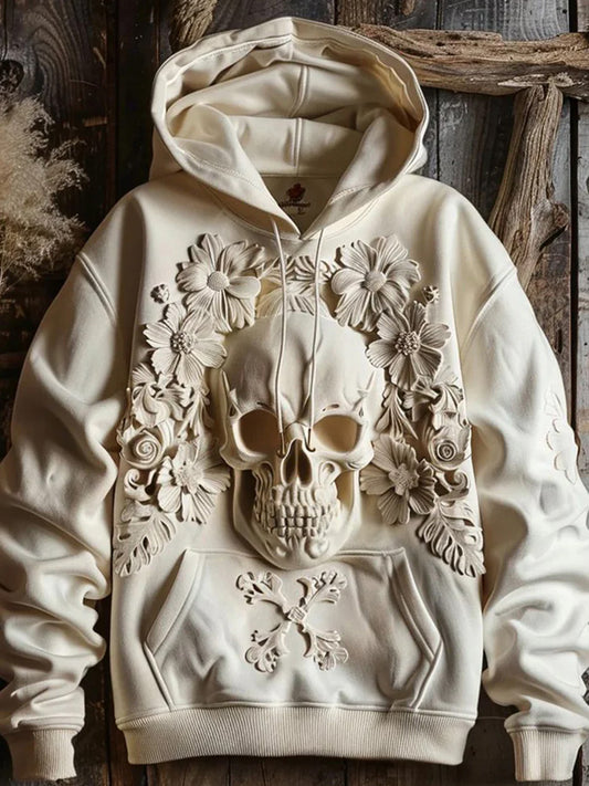 Men's Halloween Skeletons Oversized Drop-shoulder Hoodie artswardrobe