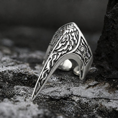 Raven Skull Beak Ring
