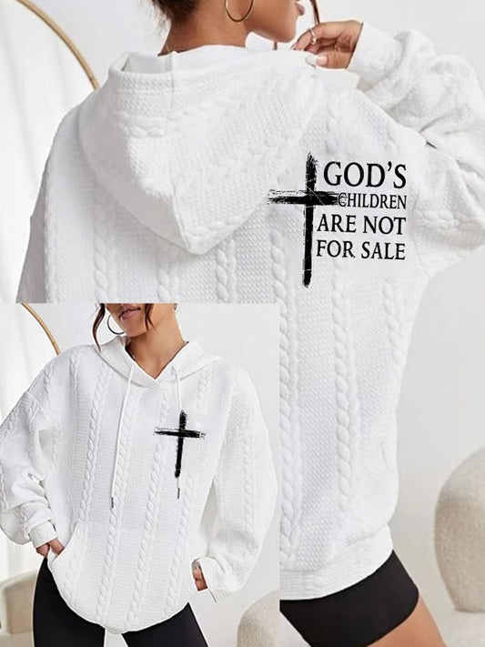Comstylish God's Children Are Not For Sale Women's Casual Printed Long-sleeved Sweatshirt