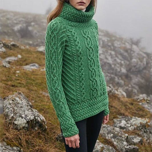 Vintage Turtleneck Chunky Irish Sweater elevenforest