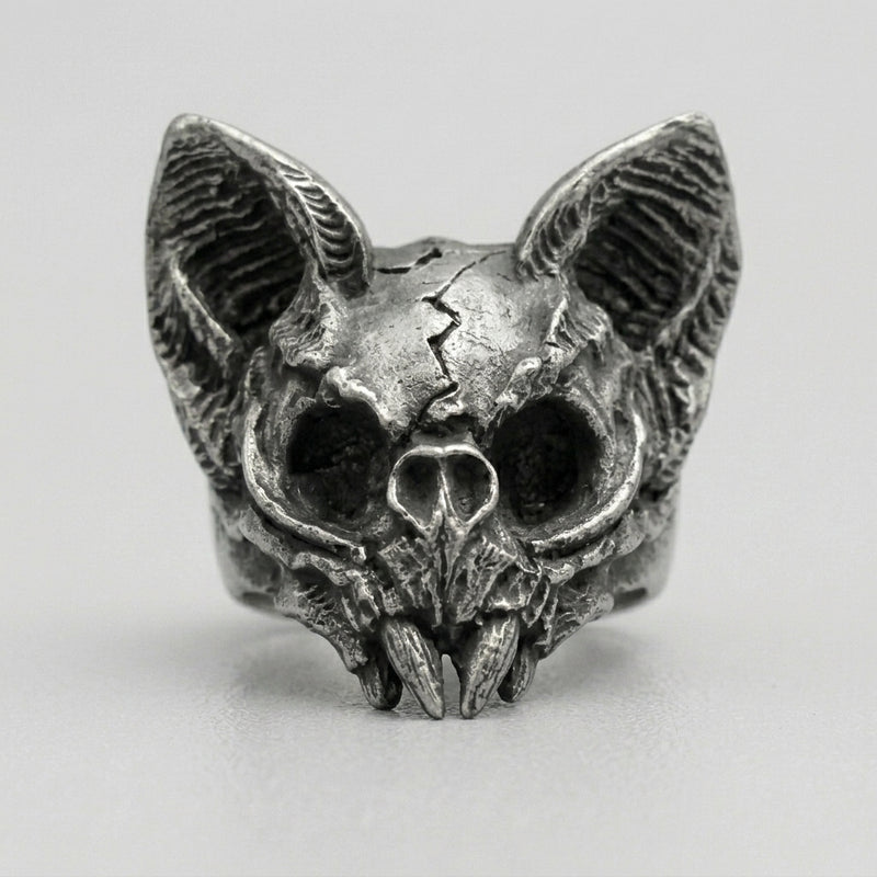 Calvarium Cat Skull Statement Ring