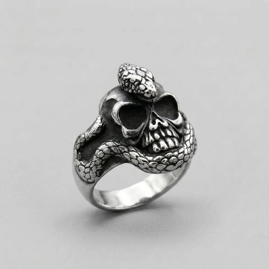 Snake and Skull Ring