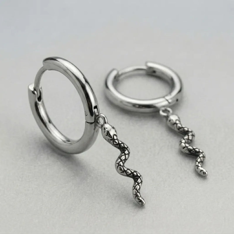 Serpent Relic Hoops Earrings