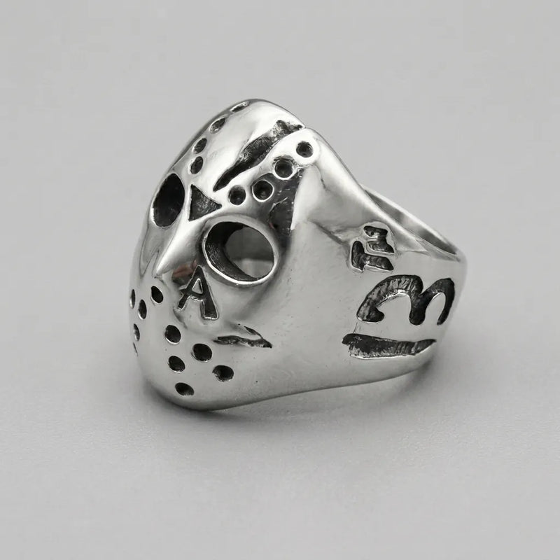 Hockey Mask Skull Ring