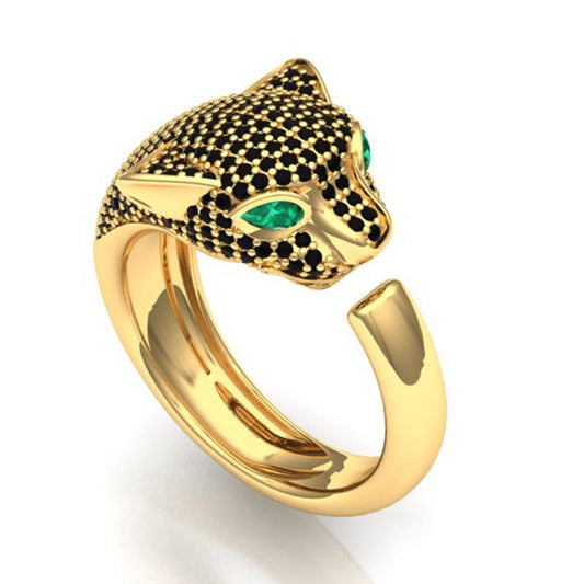 Emerald Panther Ring