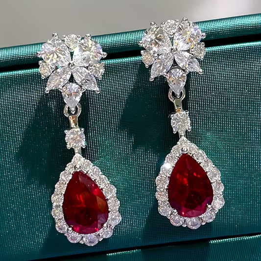 Ruby Royal Drop Earrings