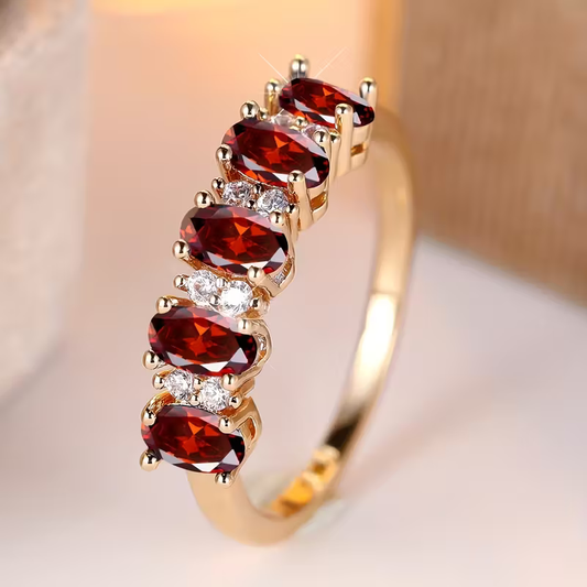 Ruby Row Ring