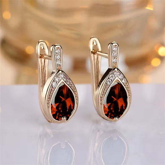Ruby Ember Drop Earrings