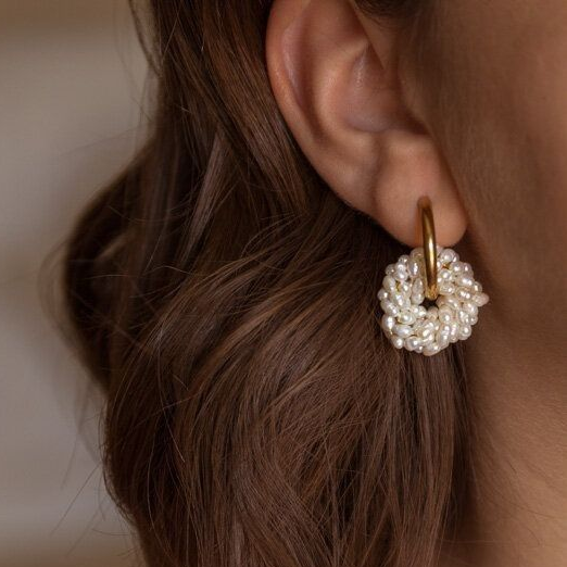 Delicate Artisan Pearl Earring
