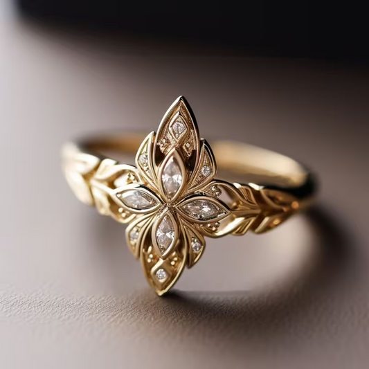 Floral Marquise Ring