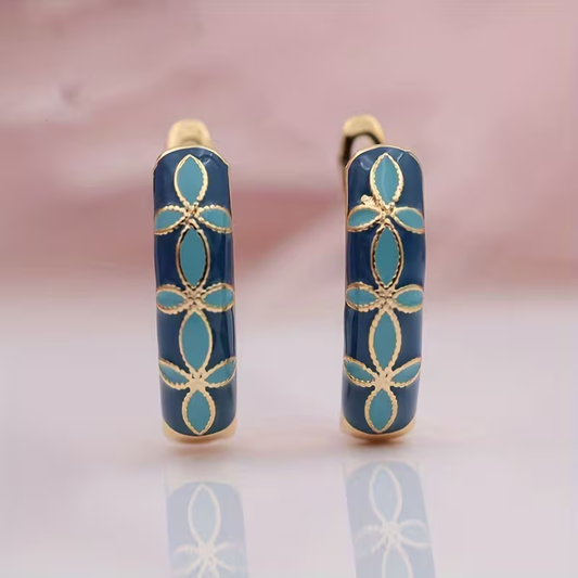 Floral Hoop Earrings
