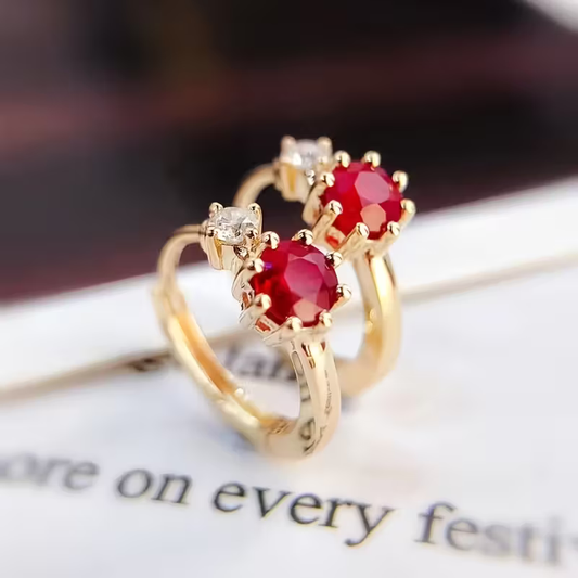 Ruby Spark Earrings